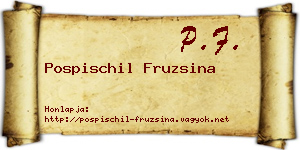 Pospischil Fruzsina névjegykártya
